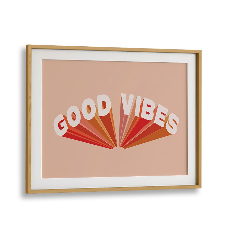 Brightly framed RETRO GOOD VIBES II, QUOTES poster radiating positivity for inspiring home decor. Perfect for any space!