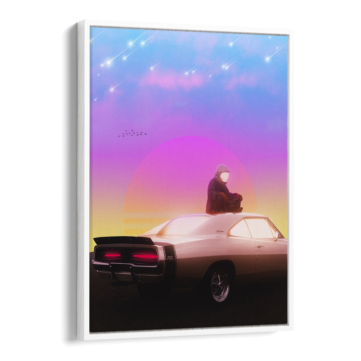 Stunning RETRO MEDITATION, SURREAL ART PRINTS artwork by Ritvik Takkar, blending surrealism with modern elegance.