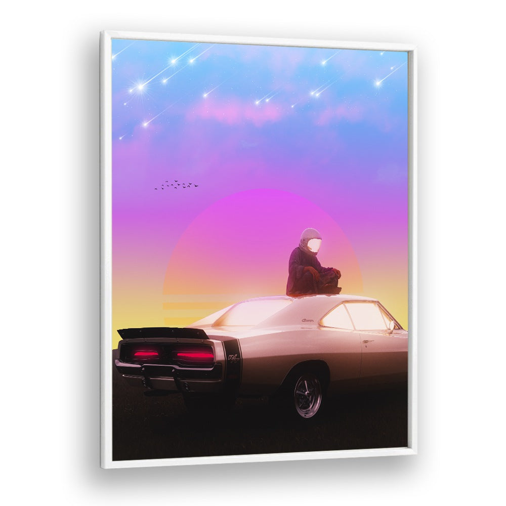 Transform your space with RETRO MEDITATION, SURREAL ART PRINTS by Ritvik Takkar, blending elegance and surrealism.