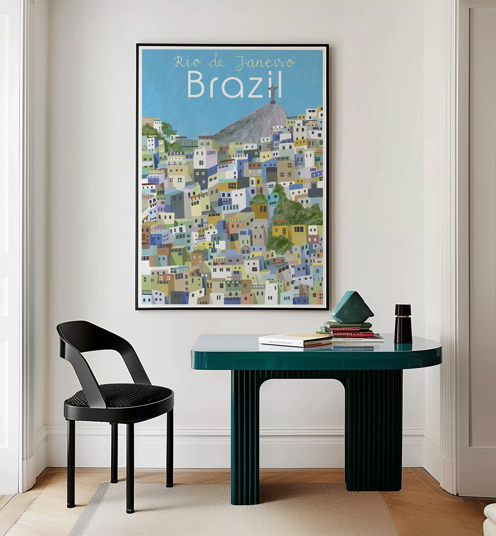 Colorful RIO DE JANEIRO, TRAVEL POSTERS by Carla Daly, showcasing the vibrant spirit of Brazil for your home decor.