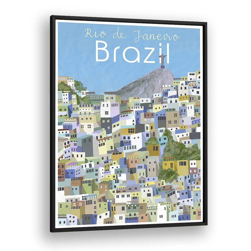 Vibrant RIO DE JANEIRO, TRAVEL POSTERS by Carla Daly enhance your space with the lively essence of Brazil.