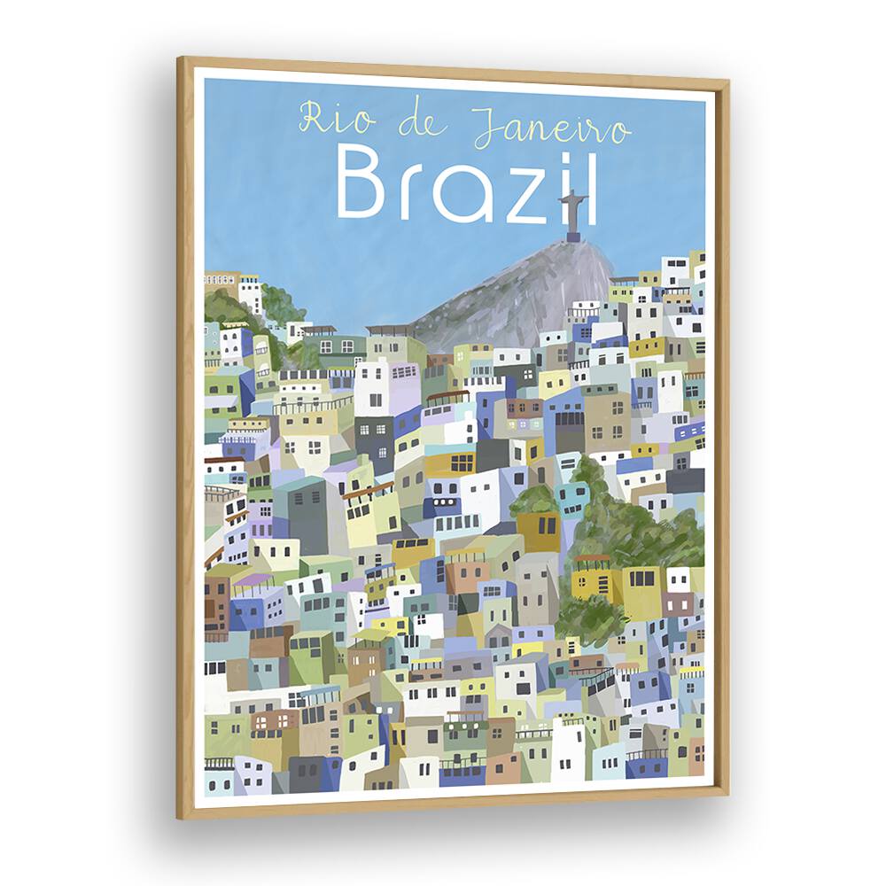 Colorful RIO DE JANEIRO, TRAVEL POSTERS by Carla Daly, showcasing the vibrant essence of Brazil's iconic landscapes.