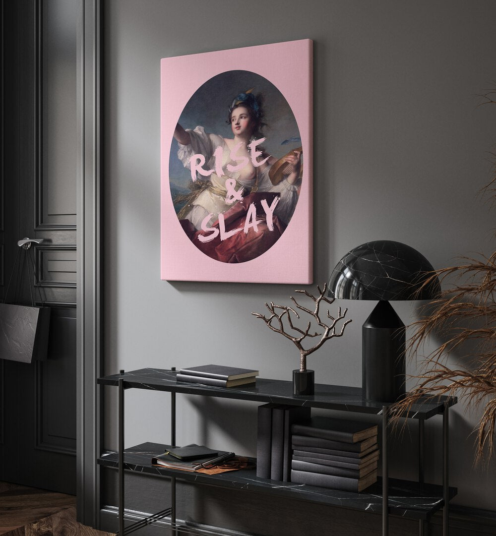 Elevate your decor with RISE AND SLAY, ALTERED ART PRINTS by Grace Digital Art Co, featuring stunning canvas design.