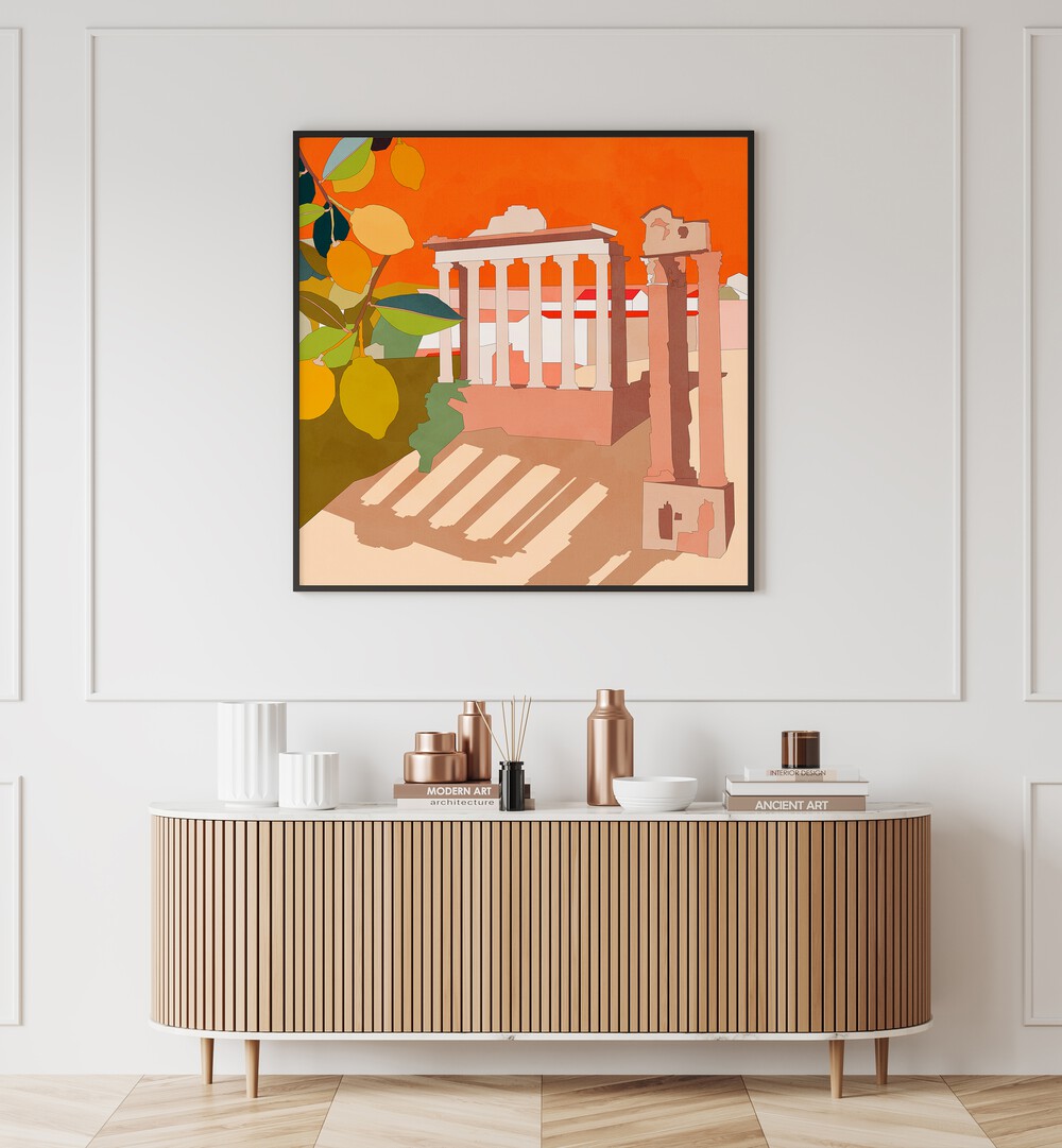Vibrant ROME, LANDSCAPE PAINTINGS by Ana Rut Bre showcase stunning architecture and colors, enhancing your space beautifully.