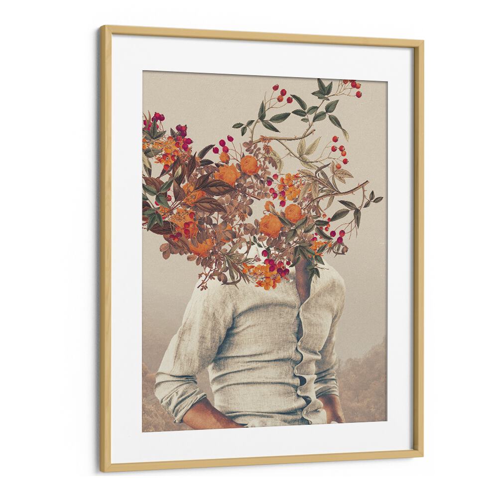 Stunning ROOTS BRIGHT, SURREAL ART PRINTS by Frank Moth, featuring floral elements in a framed design.
