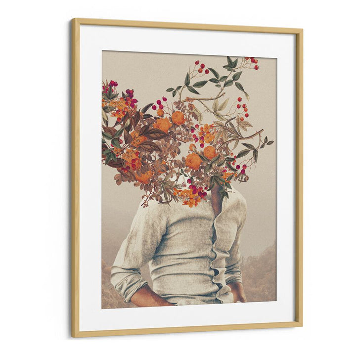 Stunning ROOTS BRIGHT, SURREAL ART PRINTS by Frank Moth, featuring floral elements in a framed design.
