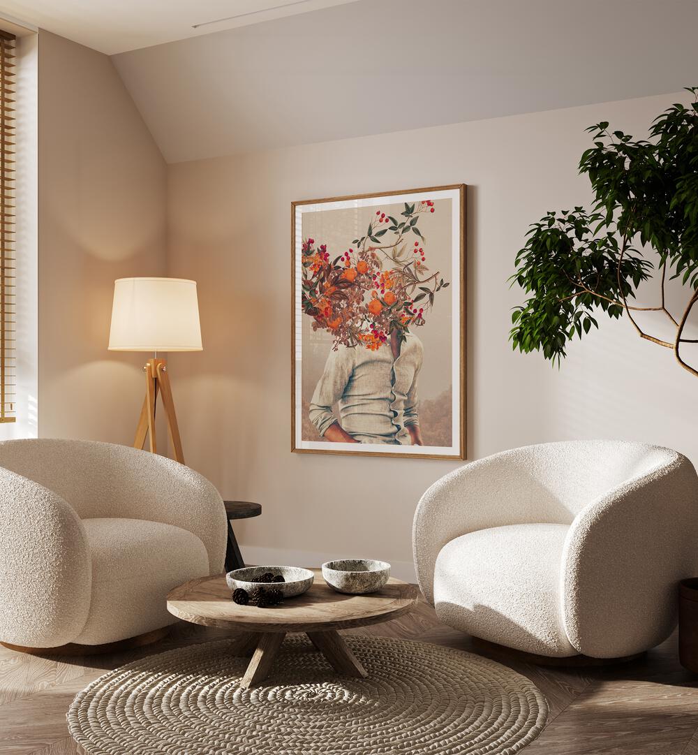 Brighten your space with ROOTS BRIGHT, SURREAL ART PRINTS by Frank Moth, showcasing imaginative floral surrealism.