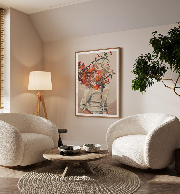 Brighten your space with ROOTS BRIGHT, SURREAL ART PRINTS by Frank Moth, showcasing imaginative floral surrealism.