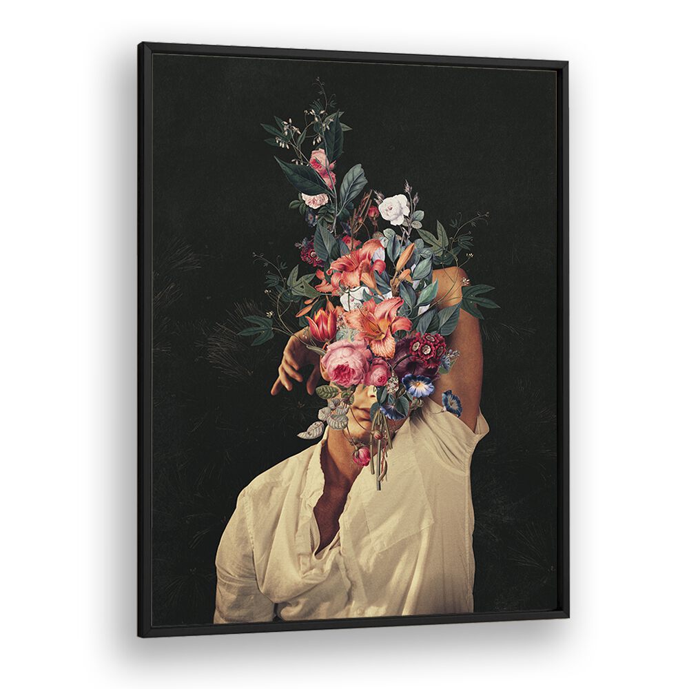 Surreal art print "ROSES BLOOMED, SURREAL ART PRINTS" by Frank Moth capturing vibrant flowers in a striking design.