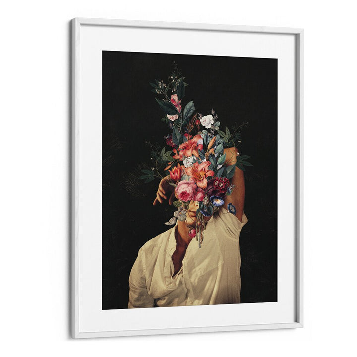 Surreal art print “Roses Bloomed Every Time I Thought Of You” by Frank Moth, showcasing vibrant floral imagery.