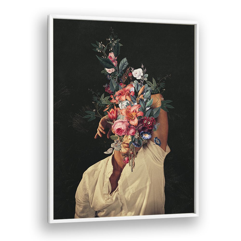 Surreal art print "Roses Bloomed" by Frank Moth features vibrant flowers, evoking enchantment and creativity.