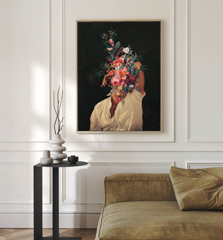 Surreal art print "Roses Bloomed" by Frank Moth showcases vibrant florals, enhancing any space with elegance.