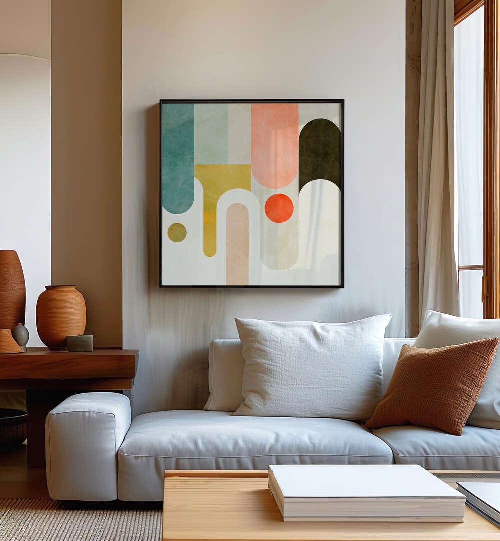 Captivating Runde Shapes Kopie, abstract paintings by Ana Rut Bre, enhance your space with modern elegance.