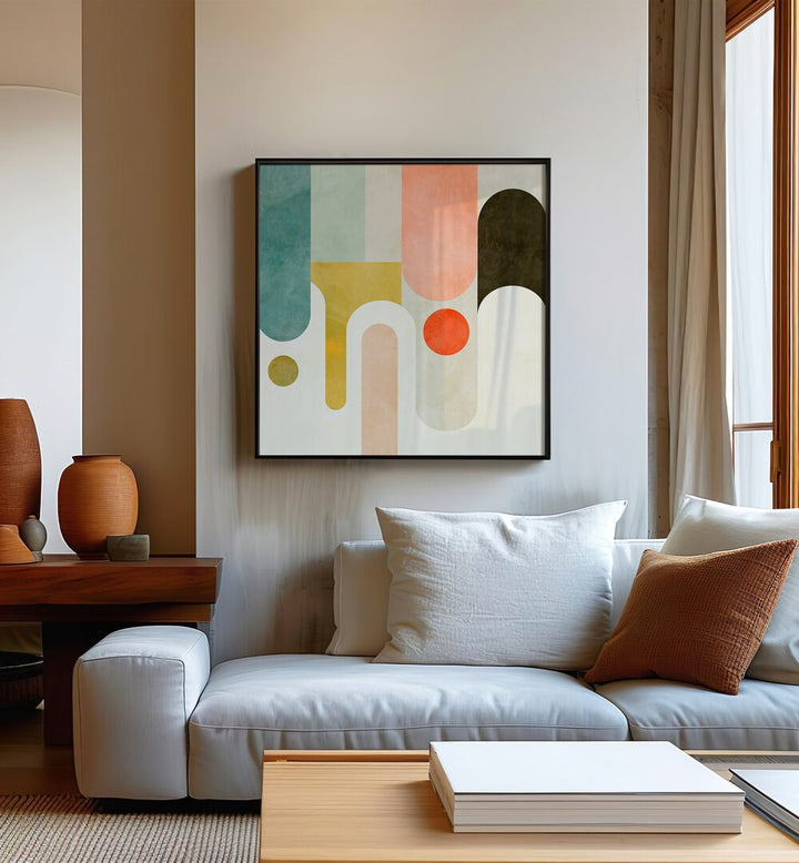 Captivating Runde Shapes Kopie, abstract paintings by Ana Rut Bre, enhance your space with modern elegance.