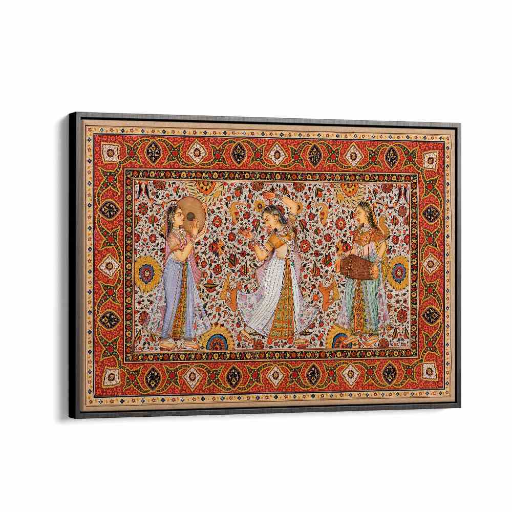SAMSARA SYMPHONY, INDIAN ART PAINTINGS feature vibrant Jaipuri artwork showcasing Indian royal court life.