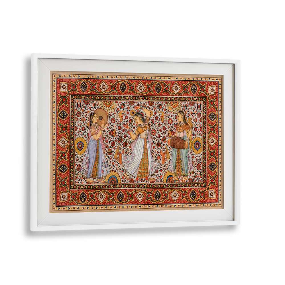 SAMSARA SYMPHONY, INDIAN ART PAINTINGS showcase vibrant Jaipuri craftsmanship in a beautifully framed artwork.