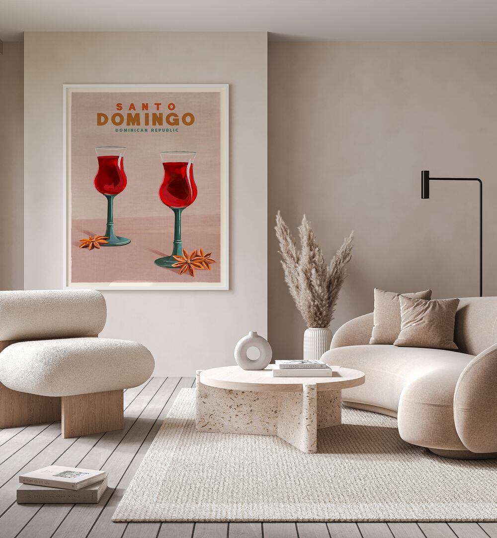 SANTO DOMINGO COCKTAIL, BAR art adds vibrant charm to your space, celebrating Dominican mixology and culture.