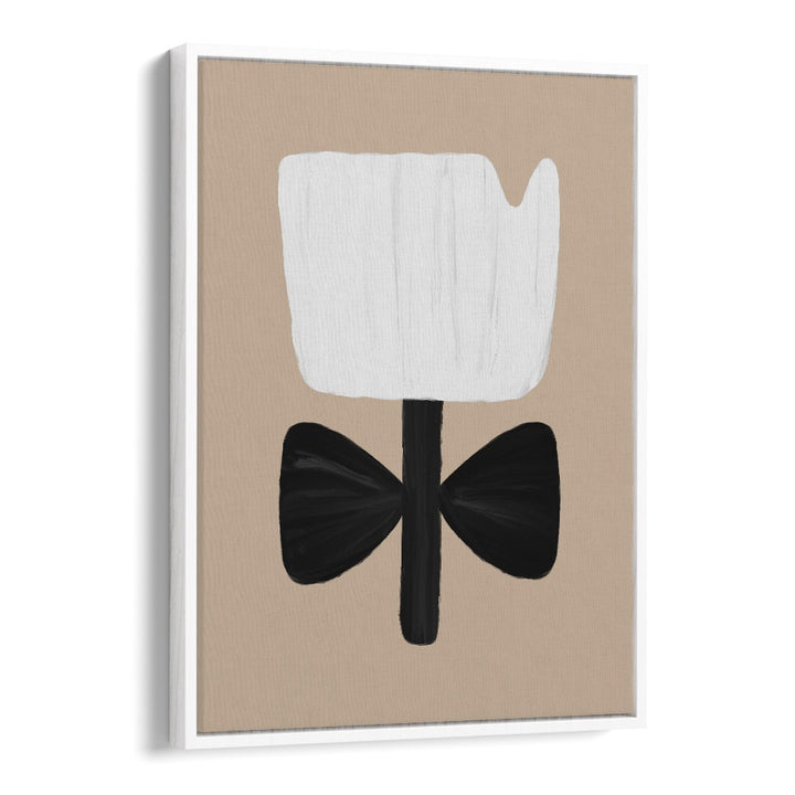 Stylish SCANDI BOTANICAL II, FLORAL FLOWER PAINTINGS in a white floater frame, perfect for modern decor at Asian Monk.