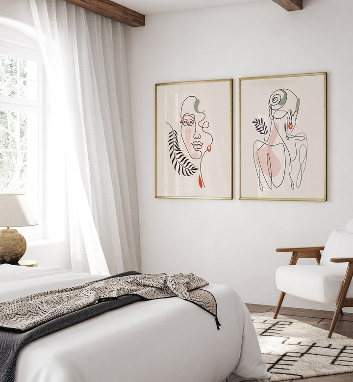 Enhance your decor with the SERENE LINES SET, SET OF 2 PAINTINGS, showcasing elegance and tranquility in your space.