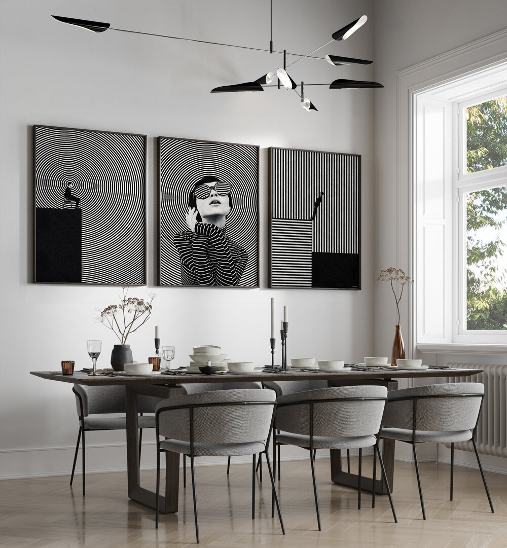 Transform your space with the THOUGHTS HYPNOSIS SET, SET OF 3 PAINTINGS, perfect for inspiring creativity and reflection.