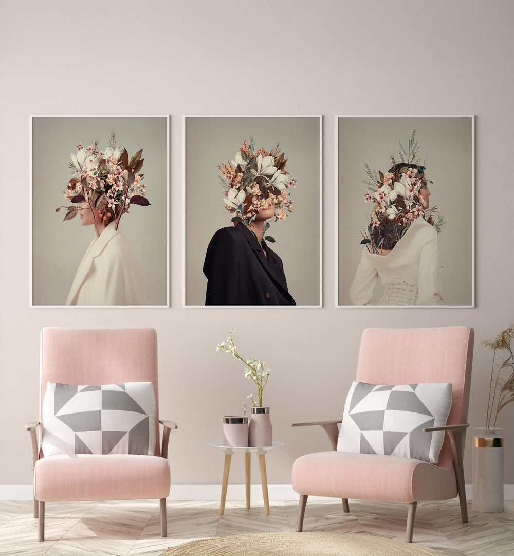 Transform your space with the INFINITE AUTUMNS SET, SET OF 3 PAINTINGS, capturing vibrant autumn hues for warmth.