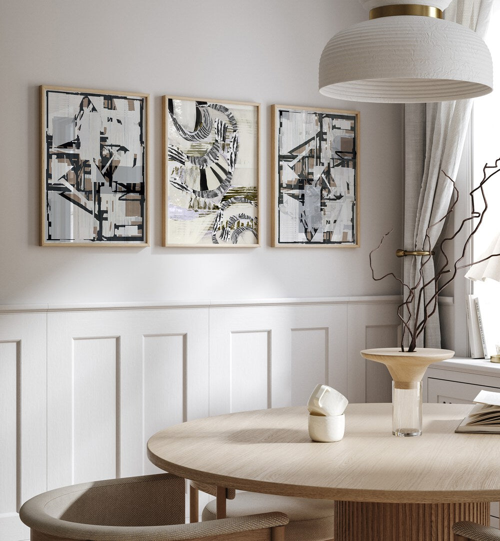 Elevate your decor with the FOLK TALE SET, SET OF 3 PAINTINGS, showcasing vibrant stories and artistic charm.