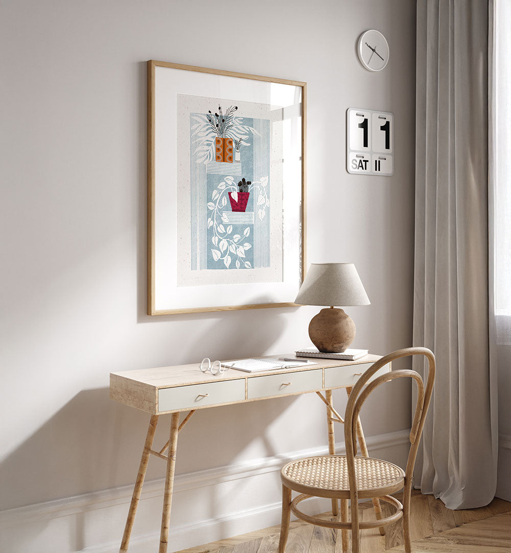 SHELVED SERENITY , FLORAL FLOWER PAINTINGS