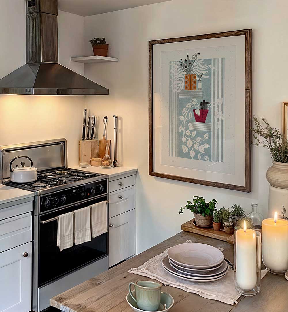 SHELVED SERENITY , FLORAL FLOWER PAINTINGS