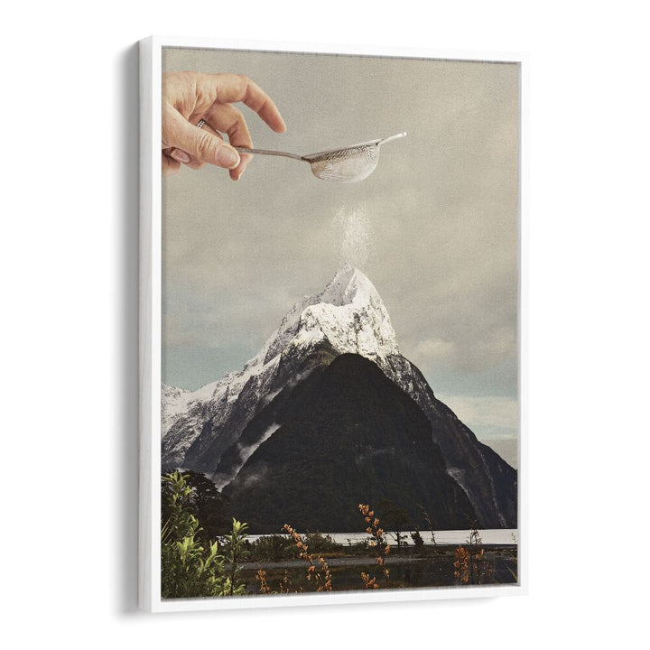 SIFTED SUMMIT M P, SURREAL ART PRINTS showcase a unique mountain scene, elegantly framed by Vertigo Artography.