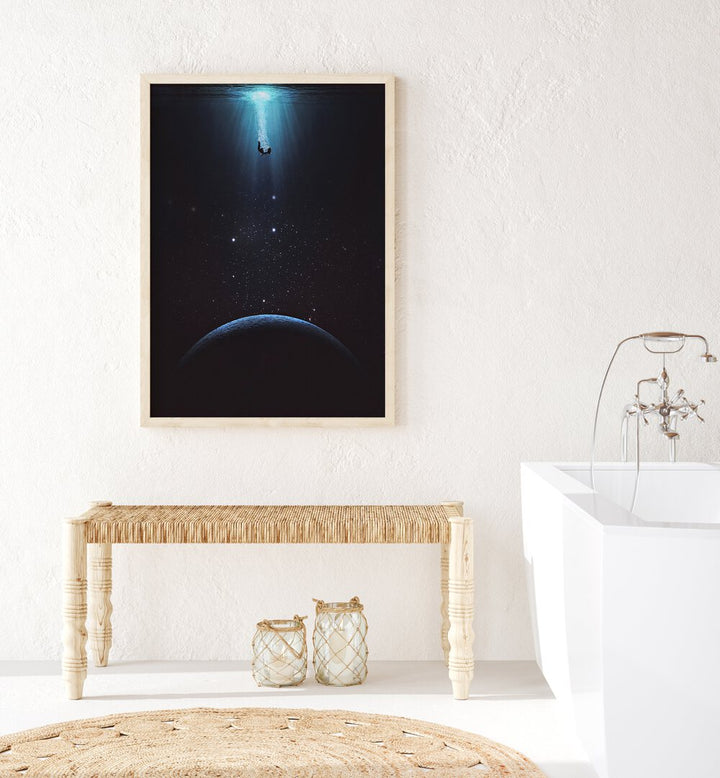 Transform your space with SINK HOLE, SURREAL ART PRINTS by Space Rocket Art, blending tranquility and captivating imagery.