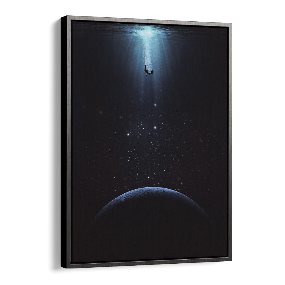 Transform your space with SINK HOLE, SURREAL ART PRINTS by Space Rocket Art, showcasing a serene, captivating scene.