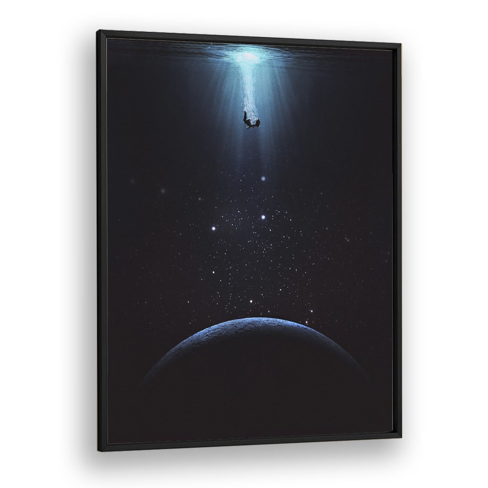 Transform your space with the SINK HOLE, SURREAL ART PRINTS by Space Rocket Art, featuring a captivating underwater scene.