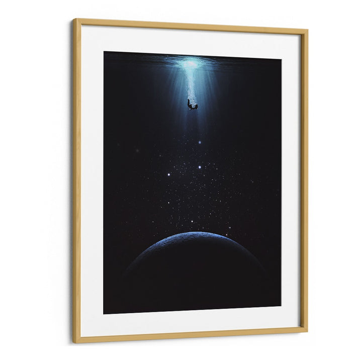 SINK HOLE, SURREAL ART PRINTS by Space Rocket Art, featuring a tranquil, cosmic scene for your living space.
