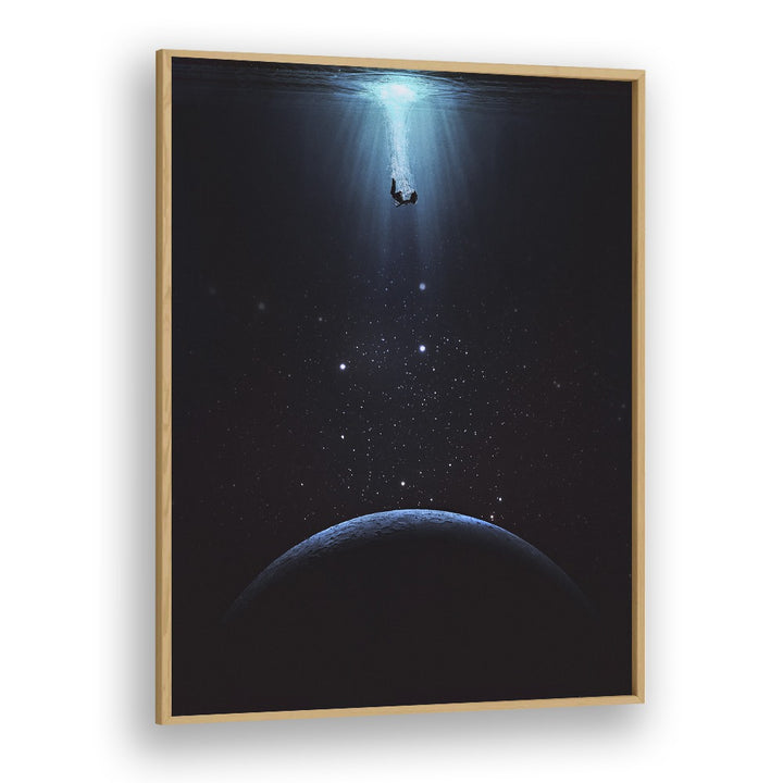 Transform your space with SINK HOLE, SURREAL ART PRINTS by Space Rocket Art, featuring a captivating underwater scene.