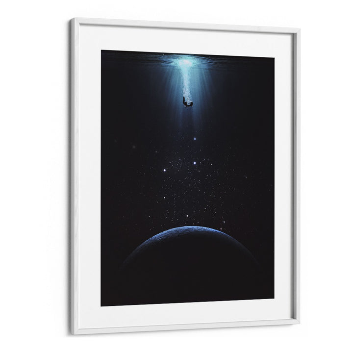 Transform your space with SINK HOLE, SURREAL ART PRINTS by Space Rocket Art, featuring a captivating cosmic scene.