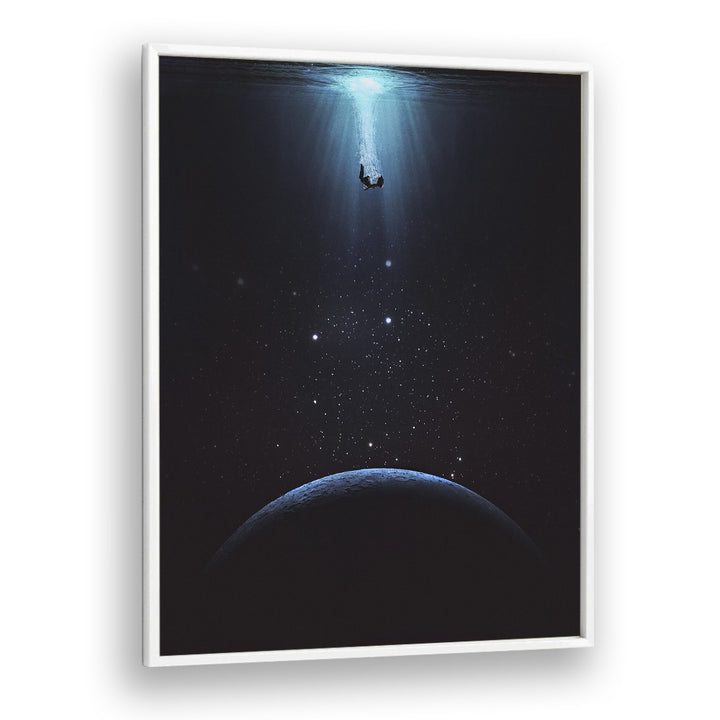 Transform your space with SINK HOLE, SURREAL ART PRINTS by Space Rocket Art, showcasing a serene underwater scene.