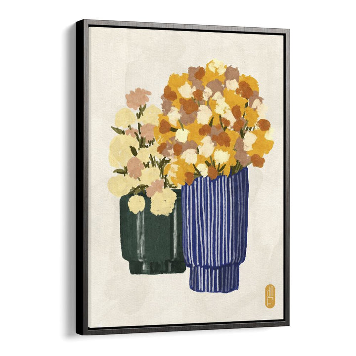 Bright floral arrangements in "Some Velvet Morning I" floral flower paintings by Dianne Nicole Fernando enhance any space.