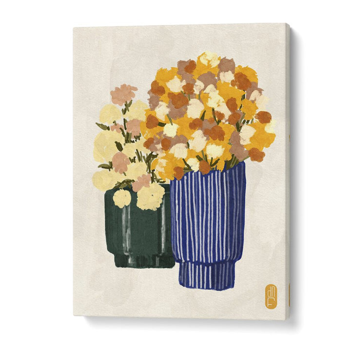 Bright floral arrangements in "Some Velvet Morning I, Floral Flower Paintings" by Dianne Nicole Fernando.