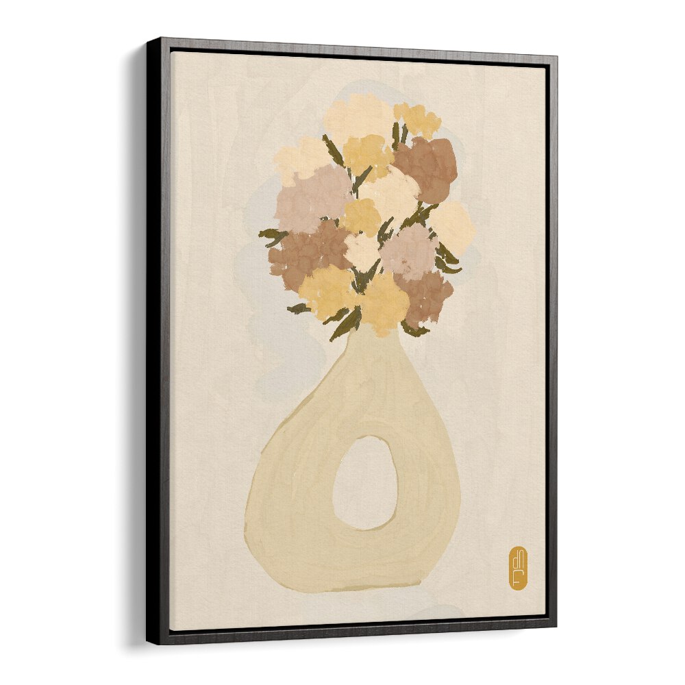 Stunning "Some Velvet Morning II, Floral Flower Paintings" by Dianne Nicole Fernando in a black floater frame.