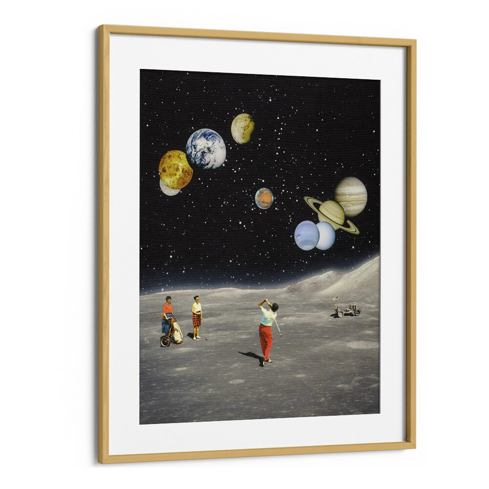 Explore the cosmos with the SPACE GOLF, FANTASY artwork by Taudalpoi, merging imagination and style in your space.