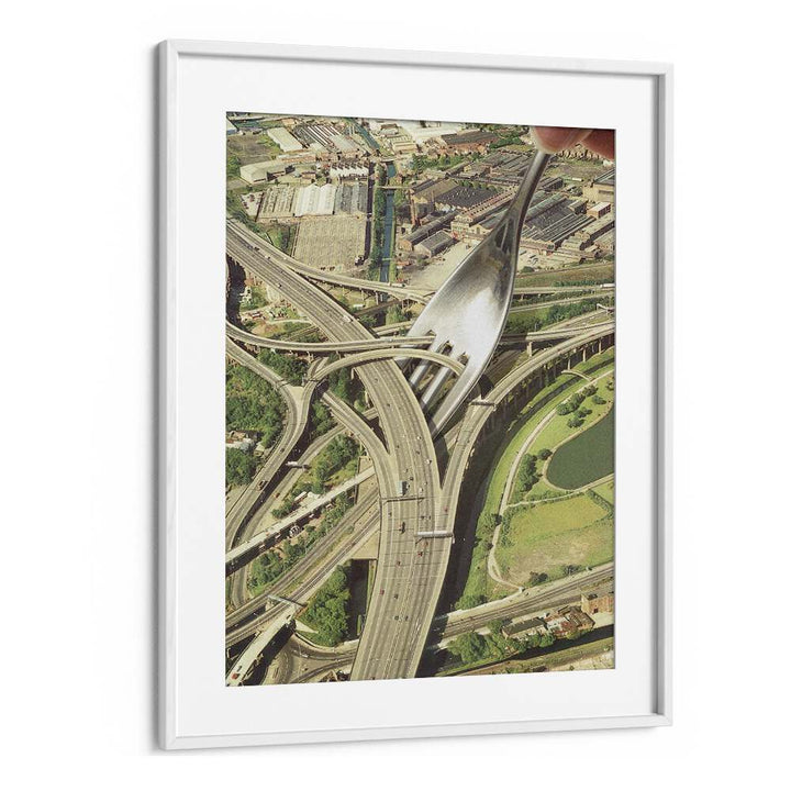 Spaghetti Junction, surreal art prints blend urban landscapes and dreamlike imagery by Vertigo Artography.