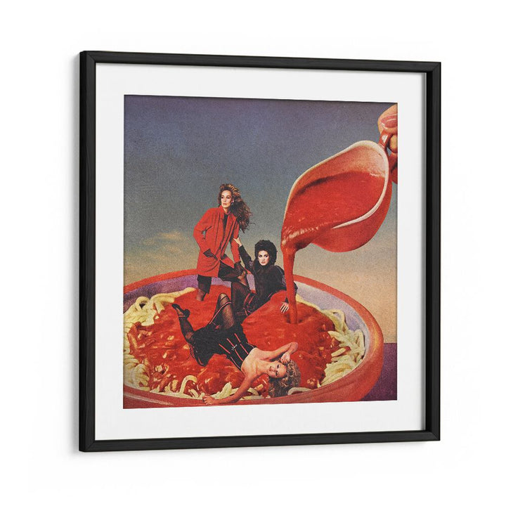 Surreal art print featuring Spaghetti Tomato Sauce, perfect for enhancing your space. By Vertigo Artography.