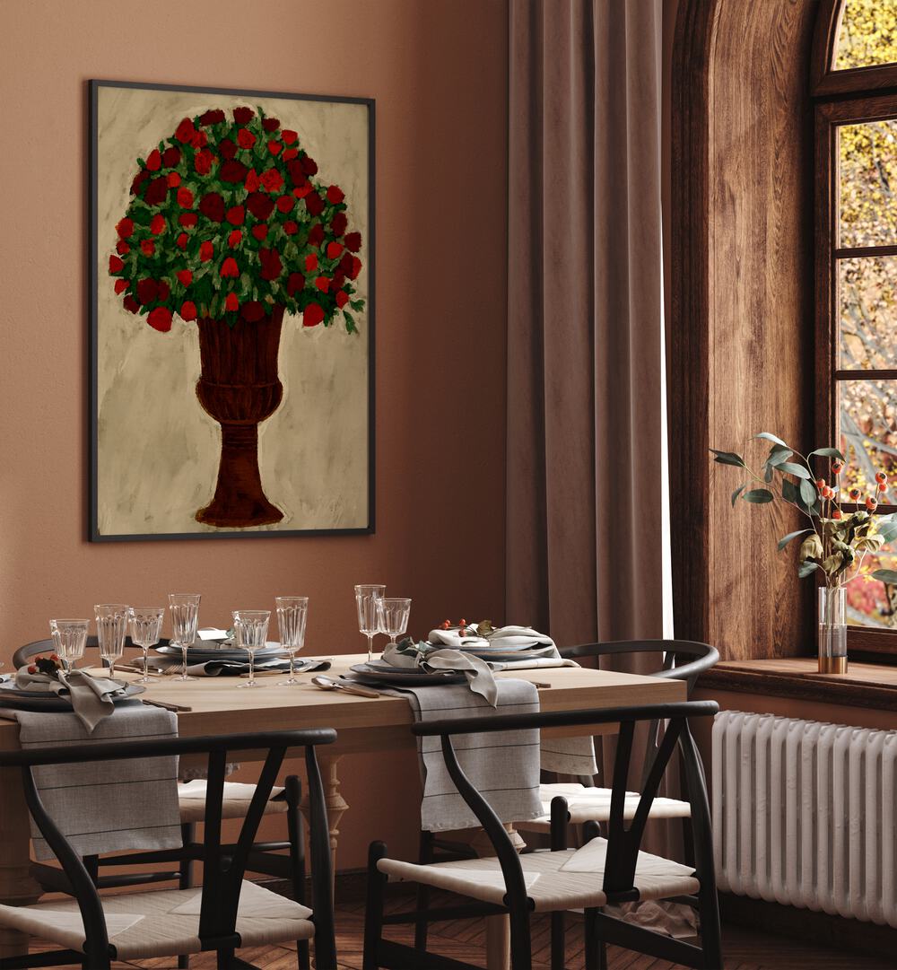 Vibrant SPRING BOUQUET, BOHO ART PAINTINGS brighten any space, showcasing nature's charm in a stunning floral arrangement.