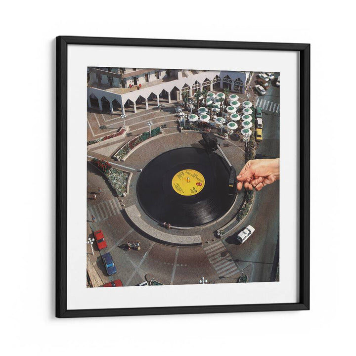 Transform your space with START ME UP, SURREAL ART PRINTS by Vertigo Artography, featuring a captivating vinyl record design.