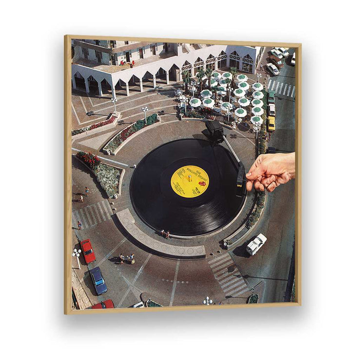 Transform your space with "START ME UP, SURREAL ART PRINTS" by Vertigo Artography, featuring a captivating vinyl scene.