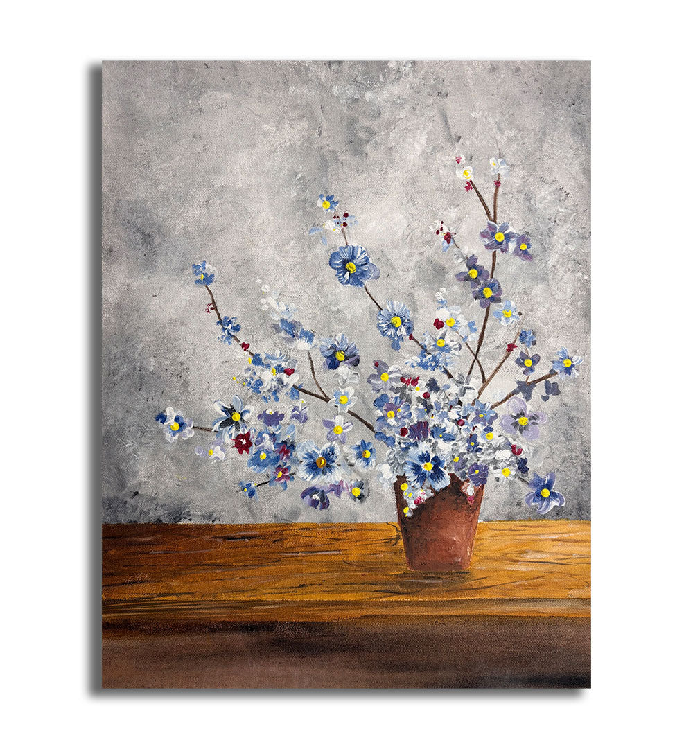 STILL LIFE - BLUES AND GREYS , HANDMADE ARTWORKS