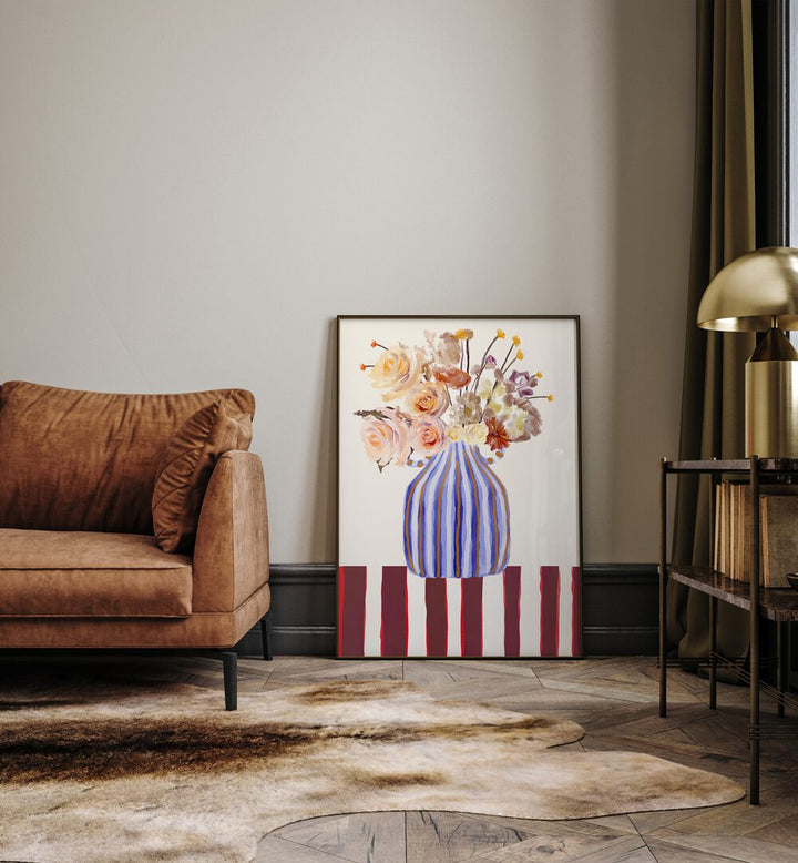 Vibrant STILL LIFE WITH FLOWERS I, FLORAL FLOWER PAINTINGS, enhances any space with elegance and charm.