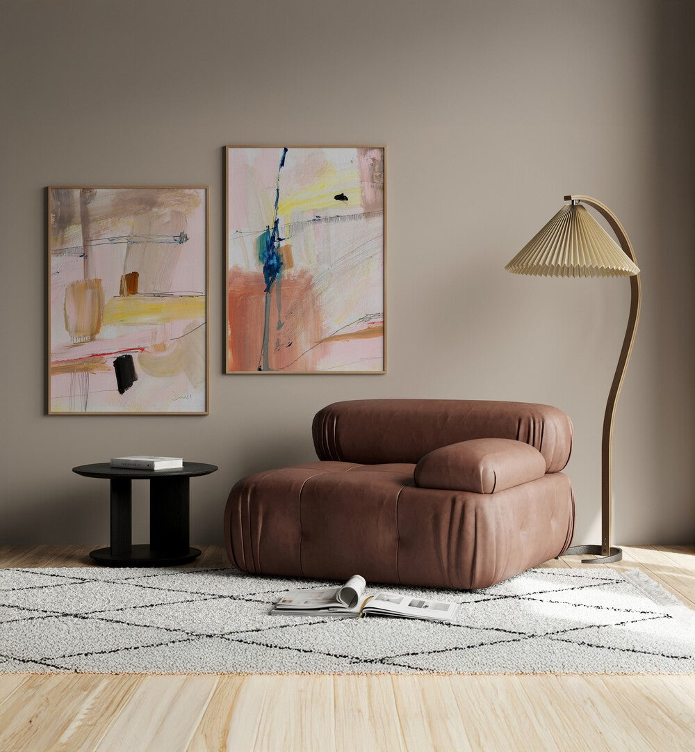 Brighten your home with the SUMMER DREAM SET, SET OF 2 PAINTINGS, showcasing vibrant colors for a refreshing vibe.