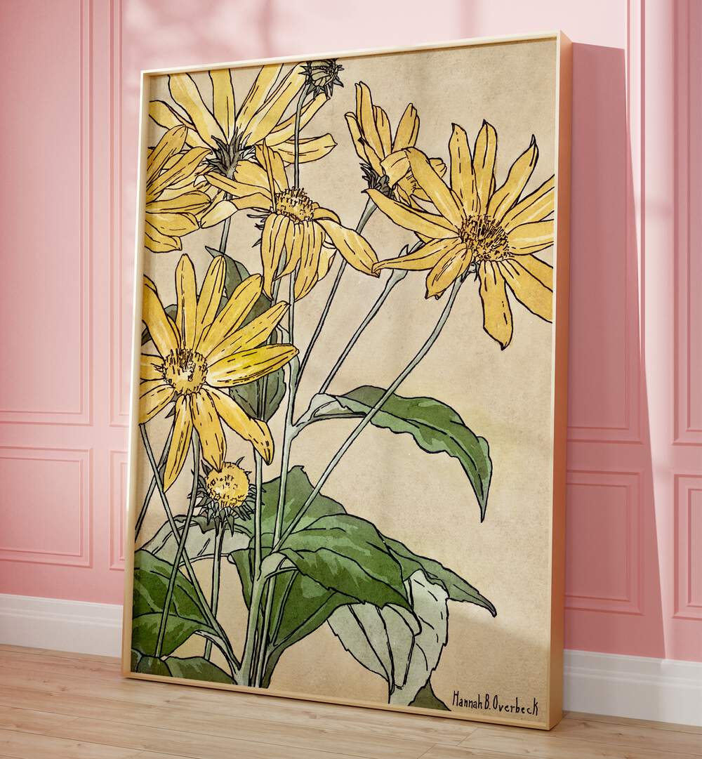 Bright and vibrant "Sunflowers by Hannah Borger," perfect for floral flower paintings that enhance any space.