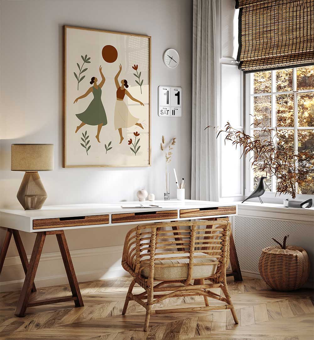 SUNLIT DANCE , BOHO ART PAINTINGS